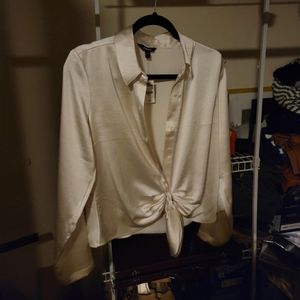 Silky Button Down Blouse